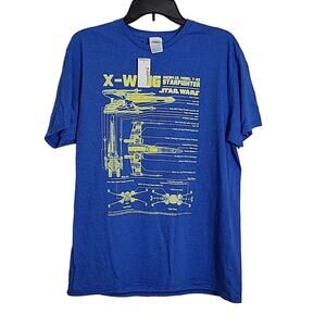 Star Wars Delta Soft Blue/Yellow Tee, NWT, Large